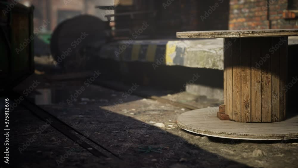 Abandoned Factory empty because of the coronavirus covid-19 epidemic