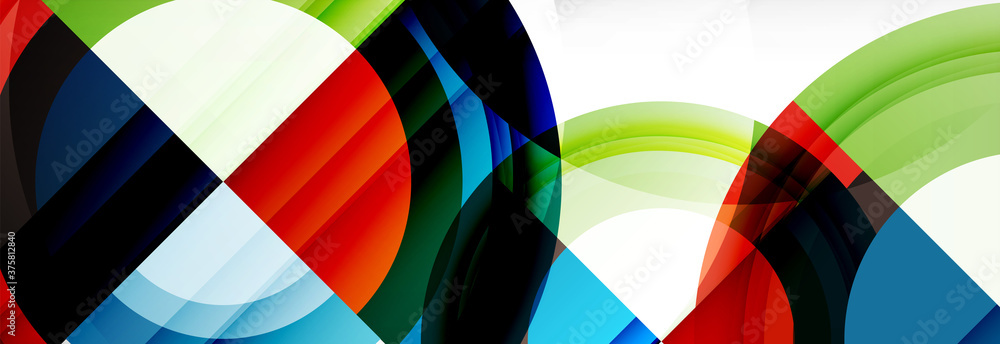 Round shapes, triangles and circles. Modern abstract background Round shapes, triangles and circles. Modern abstract background