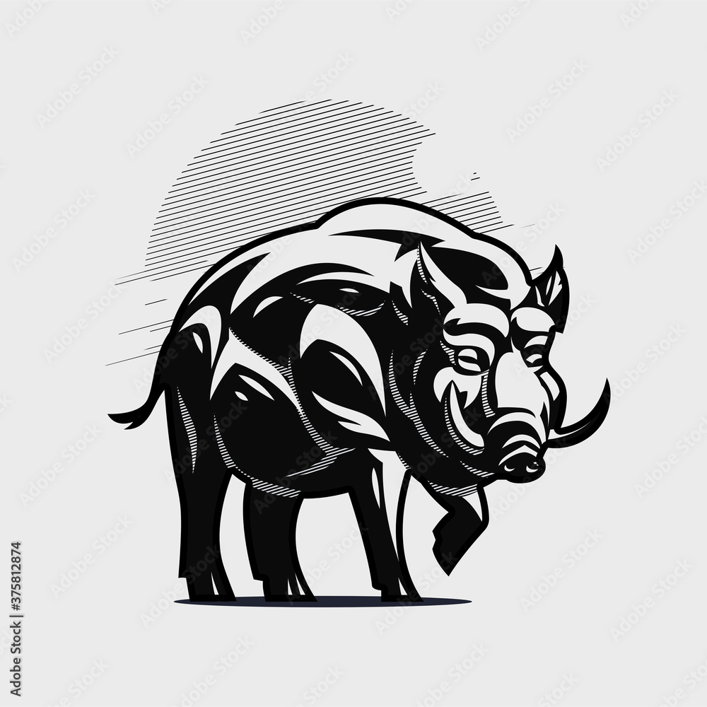Obraz premium A large adult boar or hog 