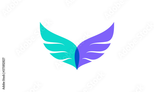 Vector design of wings. Suitable as a logo that represents freedom, courage and happiness.