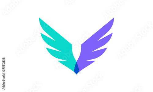 Vector design of wings. Suitable as a logo that represents freedom, courage and happiness.