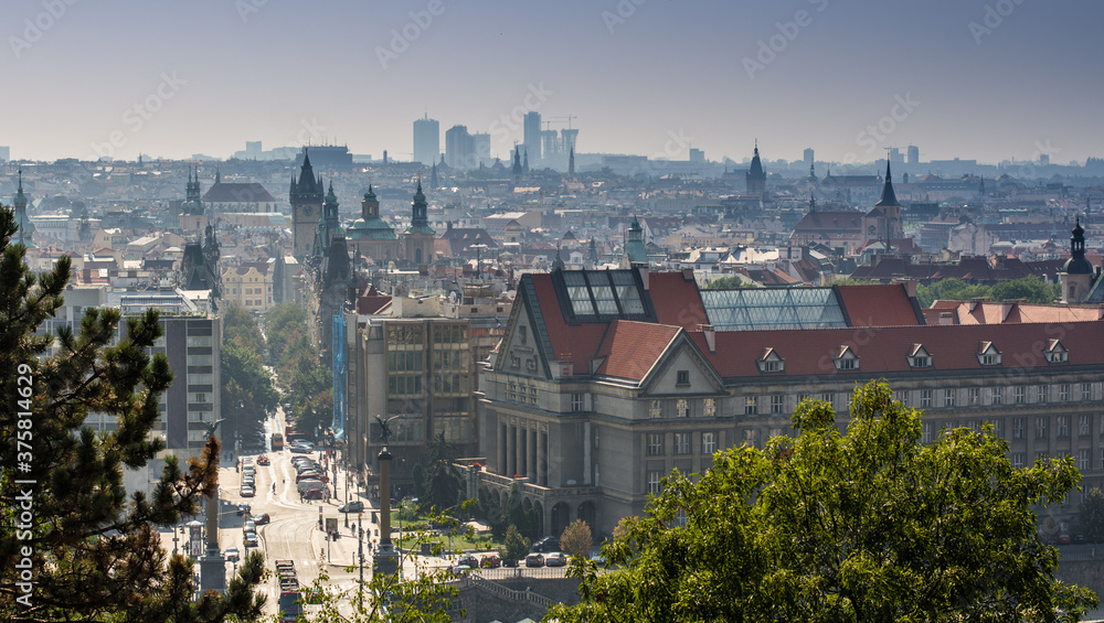 Czech Republic Prague panorama view from the metronome