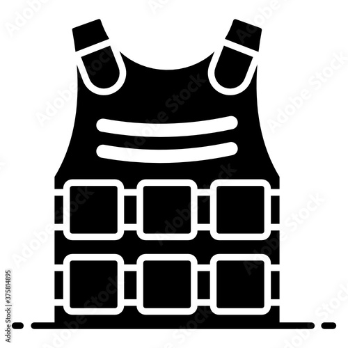 
A bulletproof vest icon in vector design
