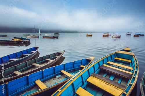 Wallpaper Mural the boats in the phewa lake ,Pokhara Torontodigital.ca