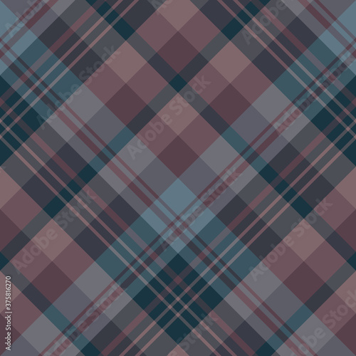 Seamless pattern in stylish dark blue and violet colors for plaid, fabric, textile, clothes, tablecloth and other things. Vector image. 2