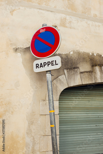 Caution street signs, Provence, France photo