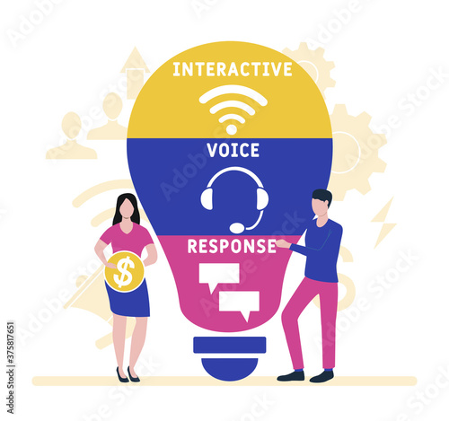 IVR - Interactive Voice Response, acronym business concept