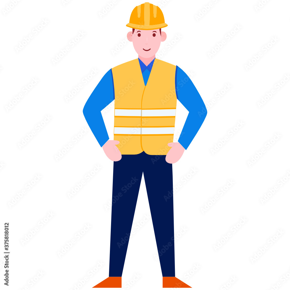 A flat character vector of engineer illustration
A flat character vector of engineer illustration
