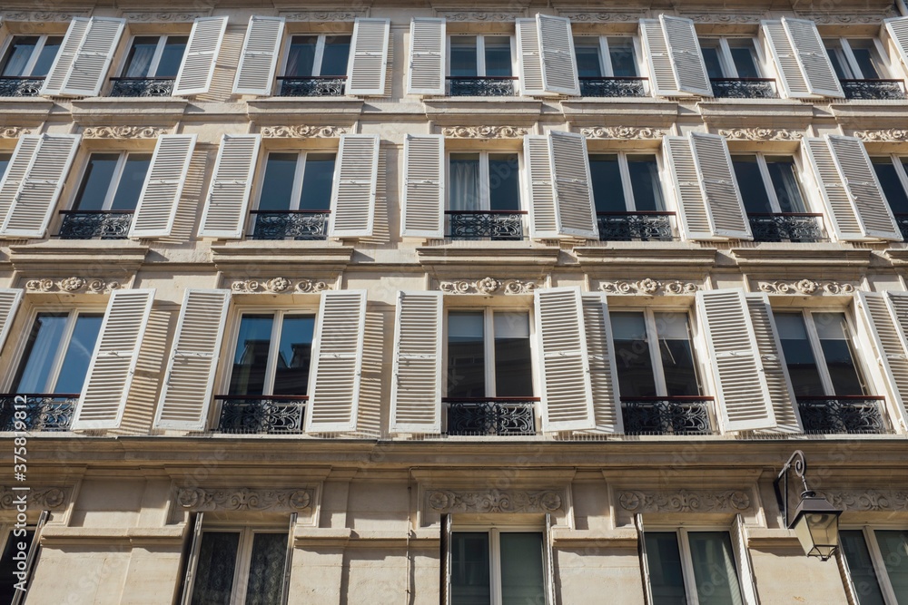 Ornate Parisian apartment buildings, Paris, France Ornate Parisian apartment buildings, Paris, France