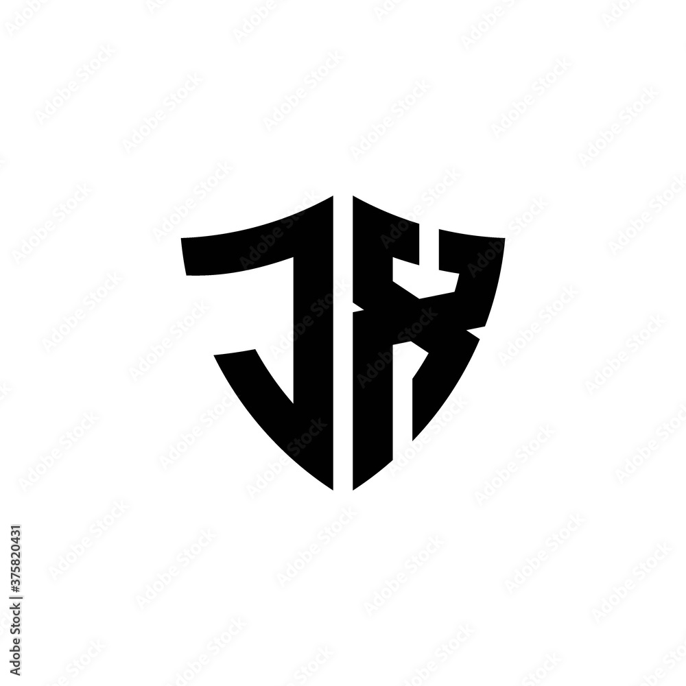 Obraz premium JX monogram logo with shield shape design template