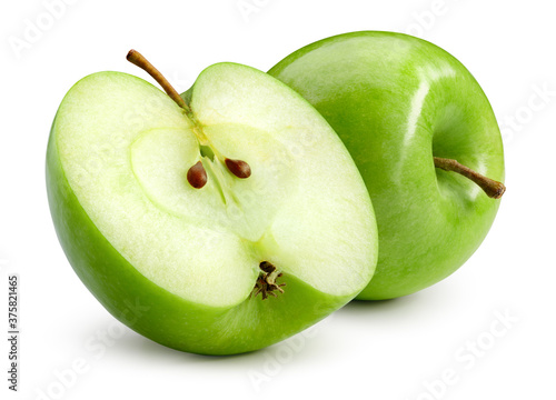 Fototapete Green apple isolate