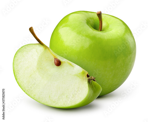 Konstfotografi Green apple isolate