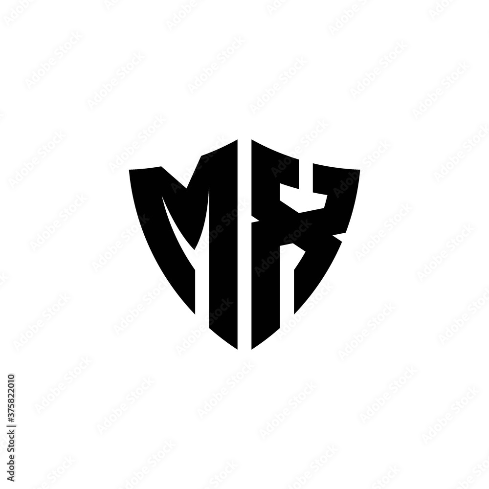 Obraz premium MX monogram logo with shield shape design template
