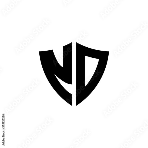 Free Download ND monogram logo with shield shape design template - GFXLoad