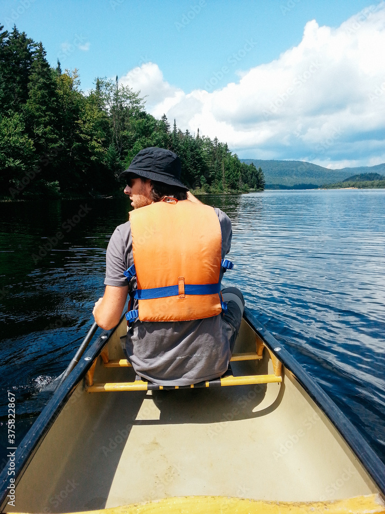 Man on a Kayak in Canada