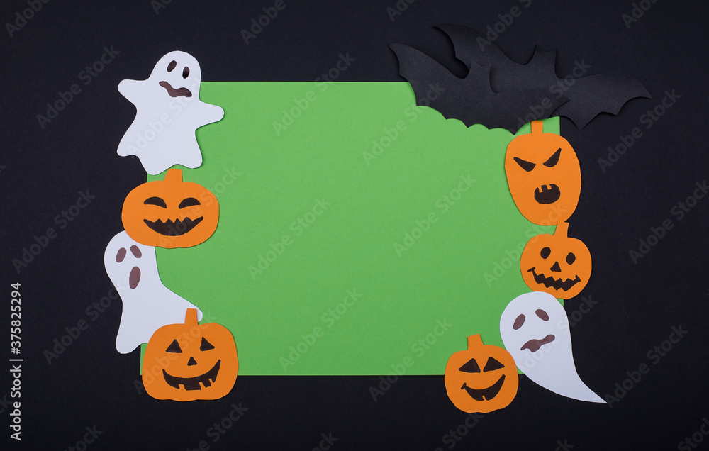 Halloween handmade frame with simbols. Halloween handmade frame with simbols.