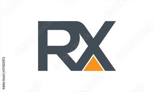 RX initial letter logo element. RX medical logo template
