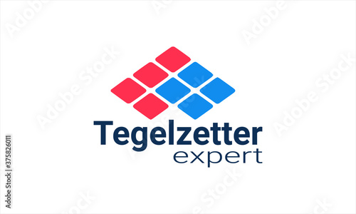 Tegelzetter export tile logo template for any purpose like business, properties, brand, product identity