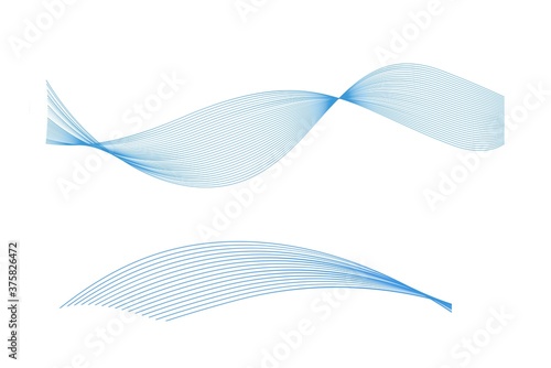 abstract blue wave on white background.
