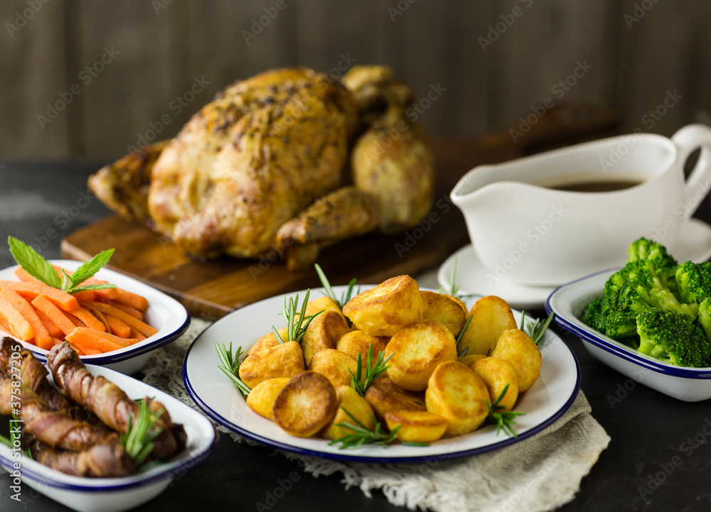 Roast potatoes for family dinner Roast potatoes for family dinner