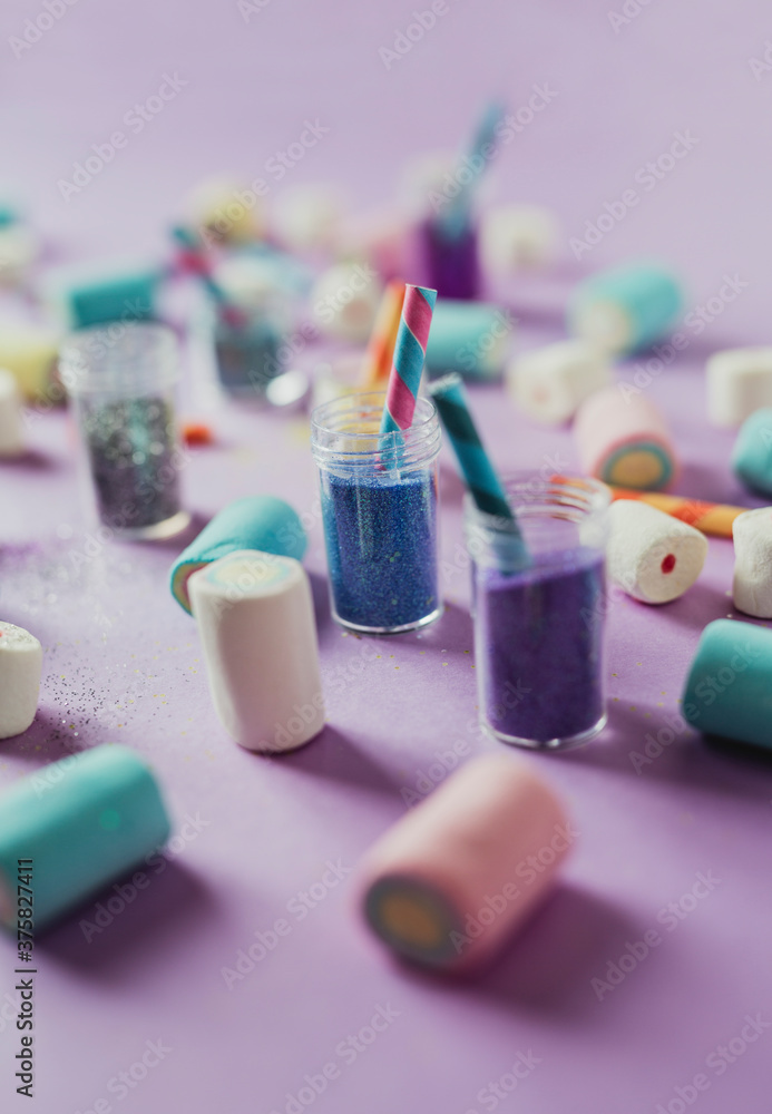 Glitter and marshmallows