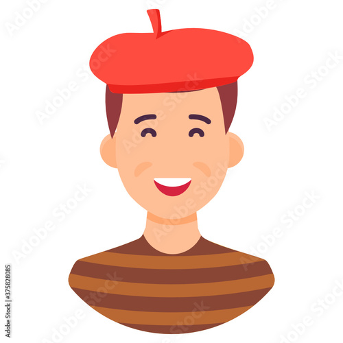 
Artist vector in modern flat style, professional actor 

