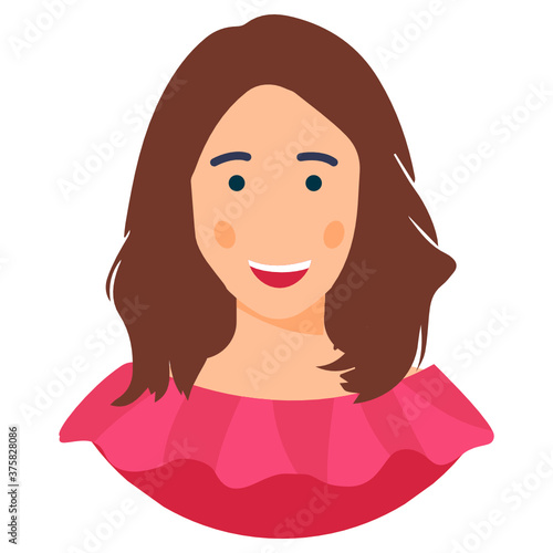 
Editable character design of fashion model, vector of supermodel in flat style 

