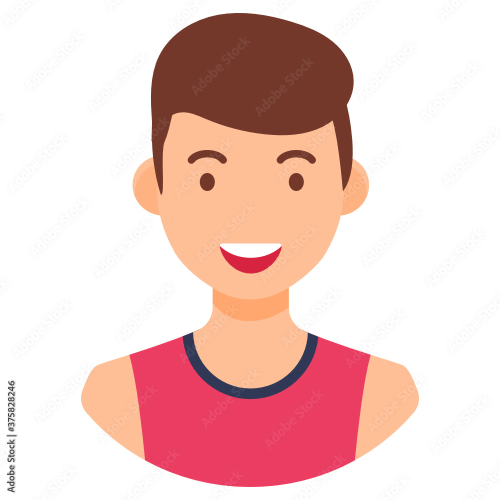 Character design of sportsman, player in trendy flat style
Character design of sportsman, player in trendy flat style