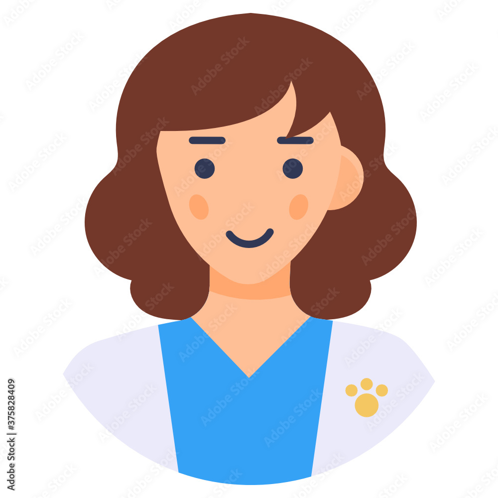 An editable female vet vector style, animal specialist
An editable female vet vector style, animal specialist