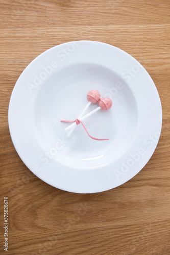 candy on plate