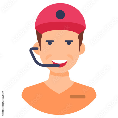 
Trendy vector style of executive, accountant or clerk concept 
