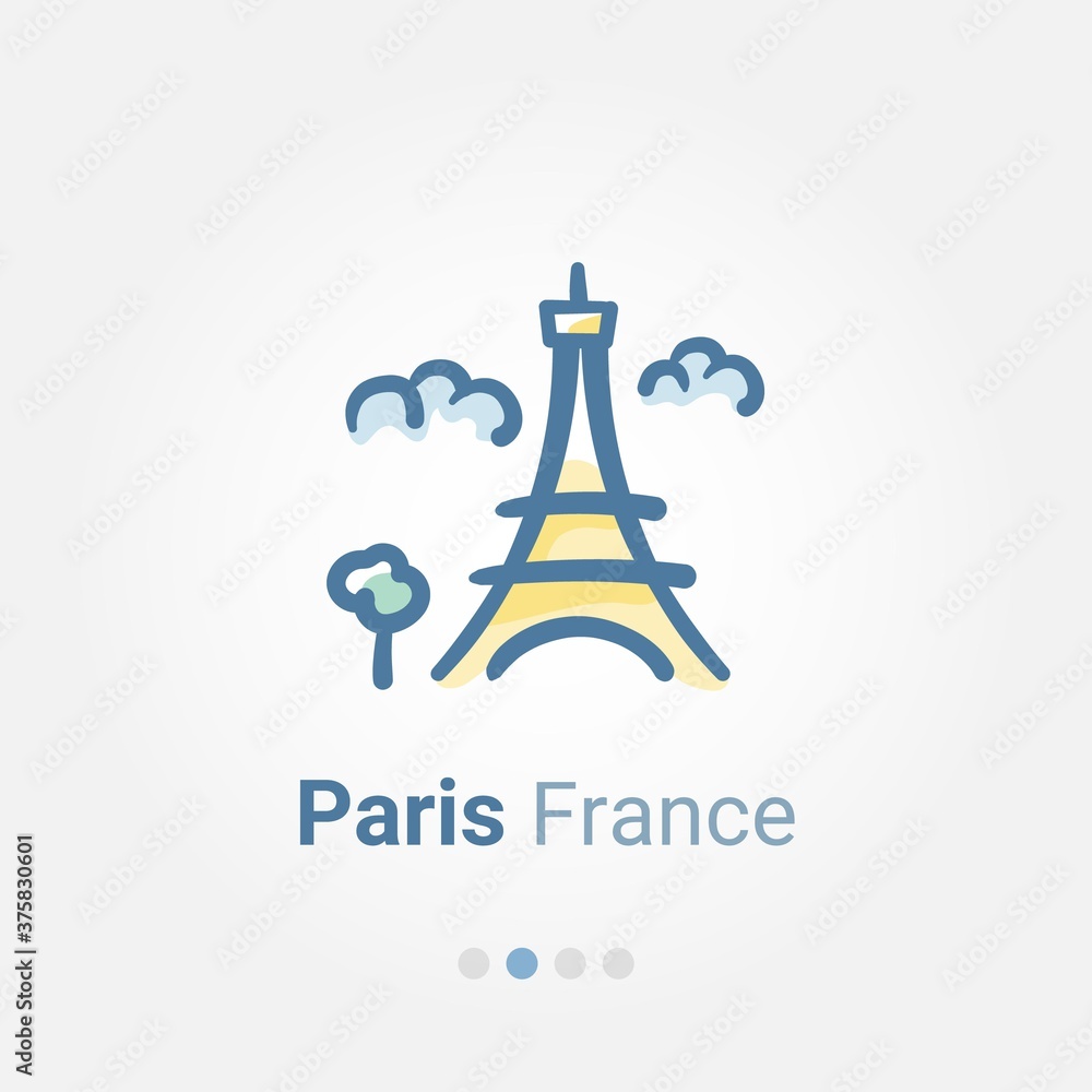 Eiffel tower - Pixel Perfect Single Line Icon