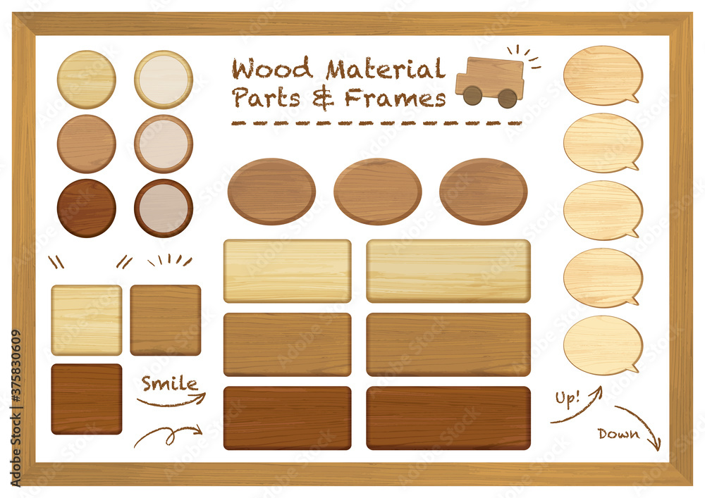 木目調のフレームイラスト素材セット 文字なし Vector De Stock Adobe Stock 木目調のフレームイラスト素材セット 文字なし Vector De Stock Adobe Stock