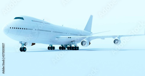 airplane perspective view slow zoom