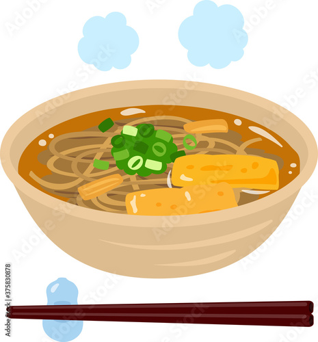 カレー蕎麦と箸