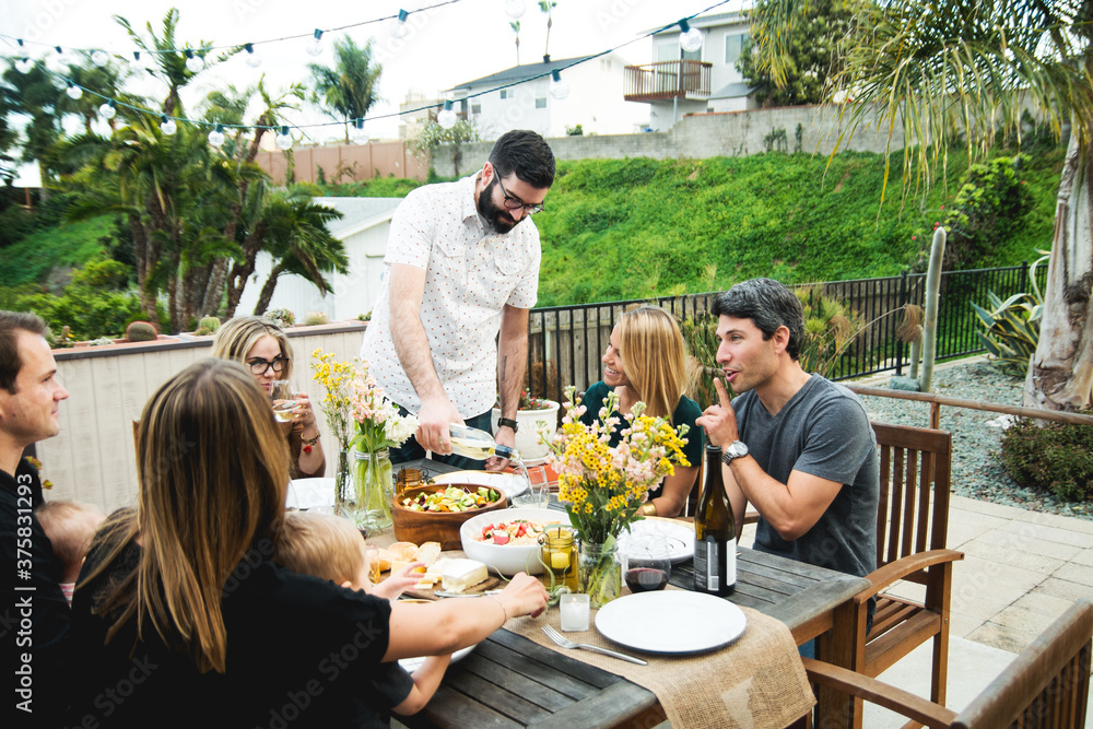 Backyard summer dinner party Backyard summer dinner party