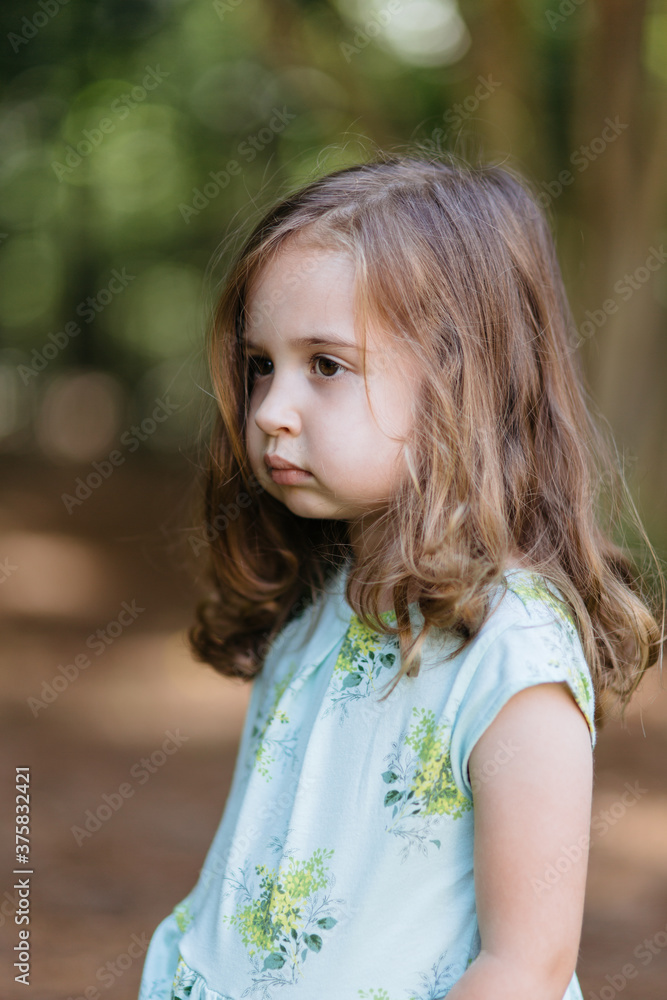 Profile portrait of a beautiful young girl Profile portrait of a beautiful young girl
