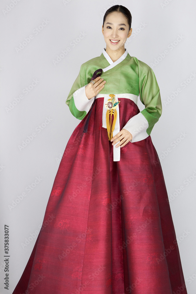 young woman in korean traditional clothing, hanbok young woman in korean traditional clothing, hanbok