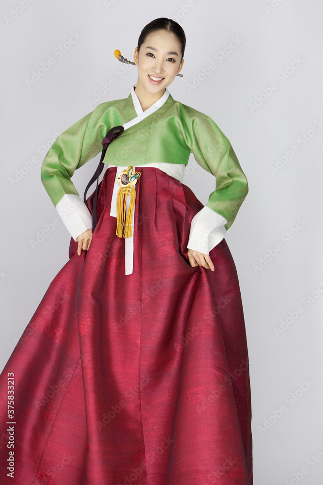 young woman in korean traditional clothing, hanbok young woman in korean traditional clothing, hanbok
