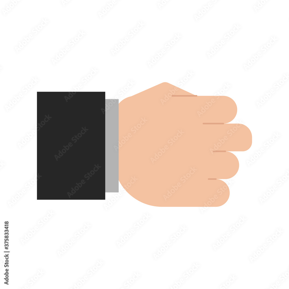 vector hand and finger pose flat illustration