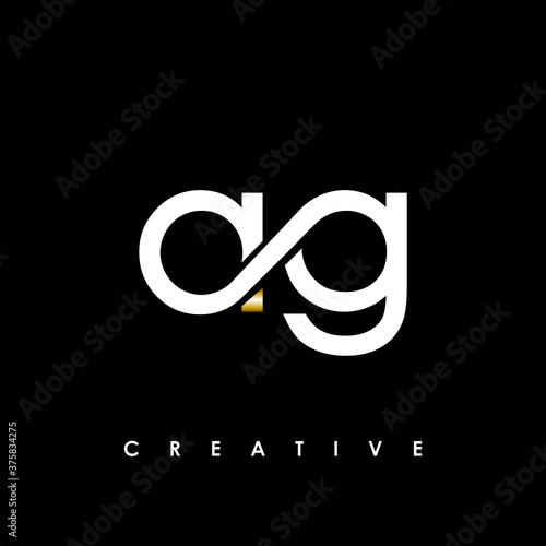 AG Letter Initial Logo Design Template Vector Illustration photo