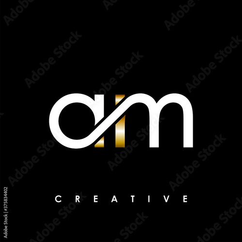 AM Letter Initial Logo Design Template Vector Illustration