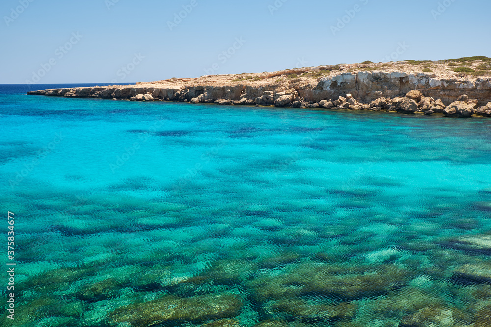 Blue lagoon at Cape Greko coast. Cyprus Blue lagoon at Cape Greko coast. Cyprus