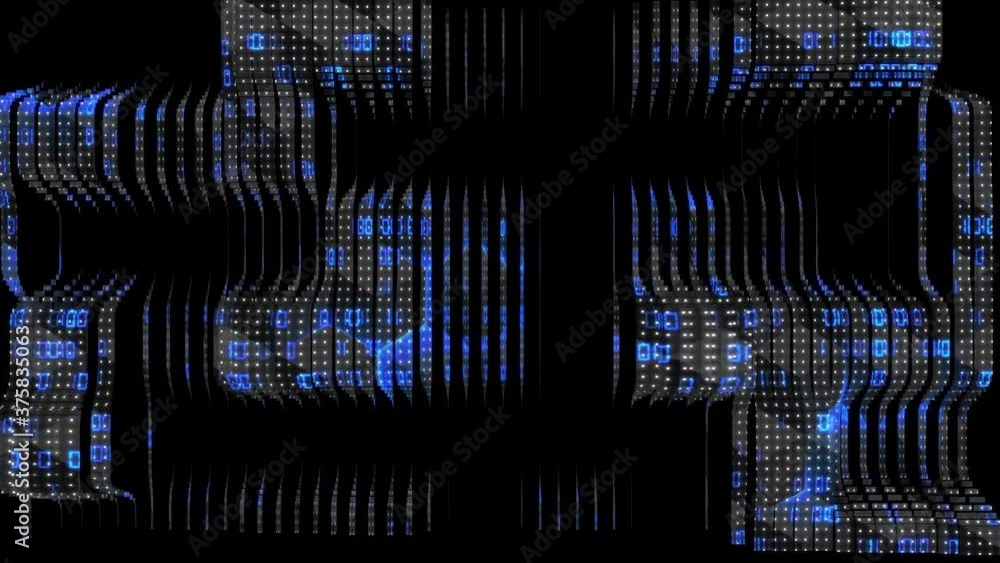Vidéo Stock 3D futuristic data background - varying binary code in blue ...