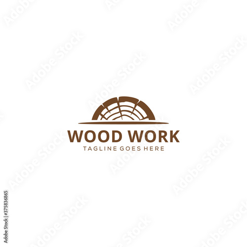 Illustration abstract Creative modern wood fiber nature logo design template