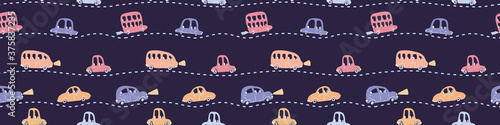 Vector seamless border for washi tape