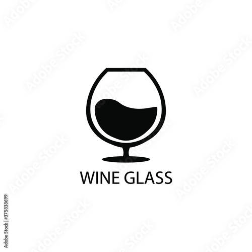 Wine glass icon. Wineglass symbol. Vector graphics for decoration. Sign of alcohol and transportation of rough goods.