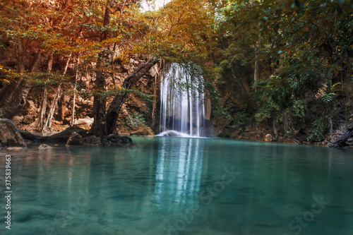 waterfall in autumn