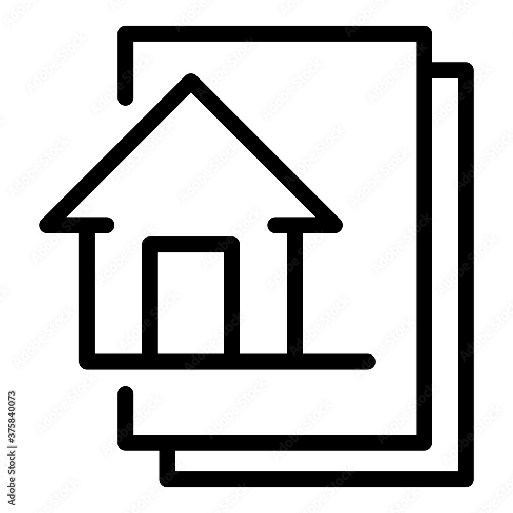 Home office papers icon. Outline home office papers vector icon for web design isolated on white background Home office papers icon. Outline home office papers vector icon for web design isolated on white background