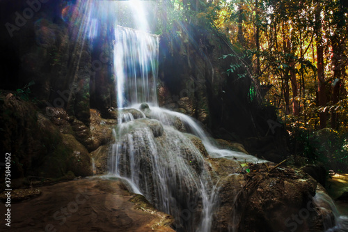 waterfall in autumn